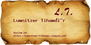 Lumnitzer Tihamér névjegykártya